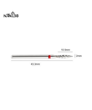 NMKL38 Tornado Flame Diamond Nail Drill Bit 3/32 - Manicure Cutters Rotary Burr Drill Accessories - Buy Online on GoSupps.com