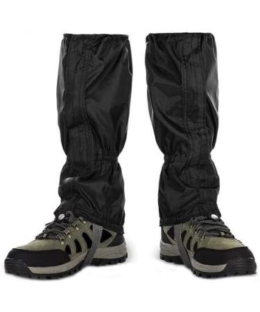 Volumoon Waterproof Gaiters - Outdoor Oxford Leg Protection Against Snow Rain & Insects for Hiking Skiing & Climbing (Black) - 1 Pair - Buy Online on GoSupps.com