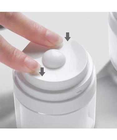 Airless Pump Jars Refillable Airless Travel Lotion Jar With Lid New Empty Airless Cosmetic Container for Thick Moisturizer Skincare Cream White - Buy Online on GoSupps.com
