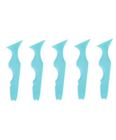 Beavorty 5pcs Silicone Beauty Ruler The Lash Tool Eye Makeup Applicators Makeup Mascara Eyeliner Stamp Eyeliner Brush Eyelash Guide Lipstick Wearing Aids Mascara Drawing Aids Makeup Supply 15X4.15CMx5pcs Bluex5pcs