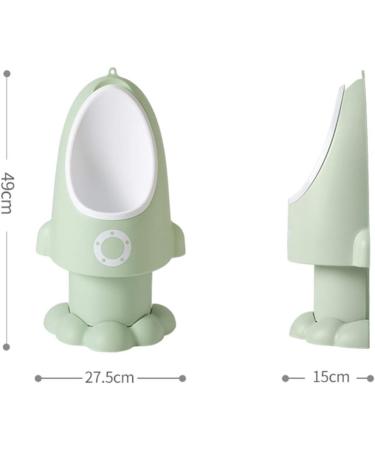 NUOBESTY Toddler Urinal Urinals for Toddler Boys Kid Urinal Cartoon Urinal Potty Toilet Trainer Baby Boy Three-dimensional Light Green 27.5 x 15 x 49cm - Buy Online on GoSupps.com