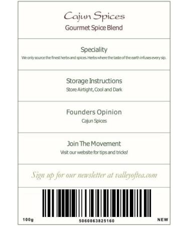 Organic Gourmet Cajun Spices Blend 100g - Authentic Cajun Seasoning - Buy Online on GoSupps.com