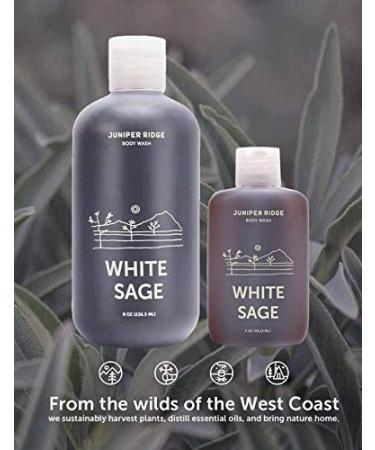 Organic Vegan White Sage Body Wash - Concentrated Castile Soap with Essential Oils - 8oz Cruelty-Free Shower Gel - Buy Online on GoSupps.com