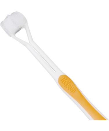 GOMYIE 3 Sided Soft Bristle Toothbrush for Adults and Children - Yellow - Buy Online on GoSupps.com