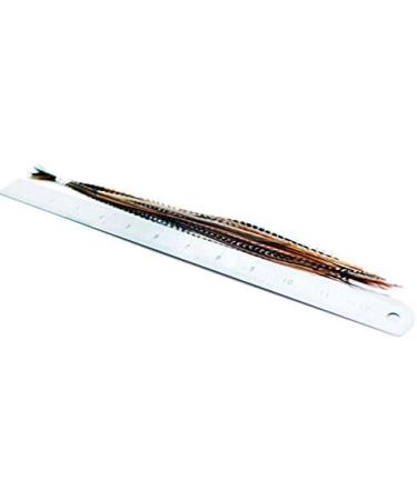 20 XXL Long 11-13 inch Real Feather Hair Extensions with Rings & Loop - Mixed Naturals - Buy Online on GoSupps.com