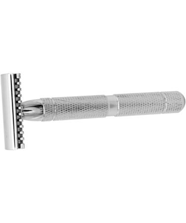 Minkissy Men's Safety Razor - Premium Steel Double Edge Razor with Structured Design & Solid Wood Handle for Safe Smooth Shaving - Buy Online on GoSupps.com