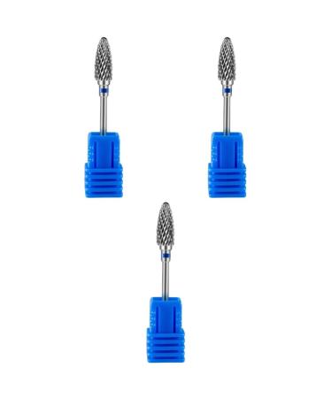 POPETPOP 3pcs Nail Polisher Nail Drill Heads Safety Bits for Nail Drill Cuticle Drill Bits for Nails Professional Drill Bits Nail Drill Bits Cuticle Manicure Drill Nail Tungsten Steel Alloy 7x1.3.cmx3pcs As Shown 2x3pcs
