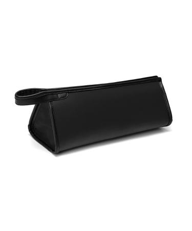 PU Leather Hair Dryer Travel Case Portable Hair Dryer Carrying Bag Travel Waterproof Storage Bag for Curling Iron Protection Organizer(Black)