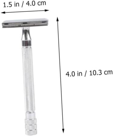 Frcolor Manual Rudder Razor Shaver Set - Silver Nose Hair Trimmer & Grooming Kit for Men - 1 Pack - Buy Online on GoSupps.com