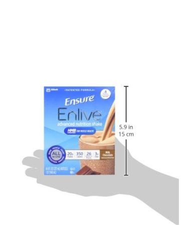 Ensure Enlive Meal Replacement Shake 20g Protein 350 Calories Milk Chocolate 8 Fl Oz - Pack of 16 - Buy Online on GoSupps.com