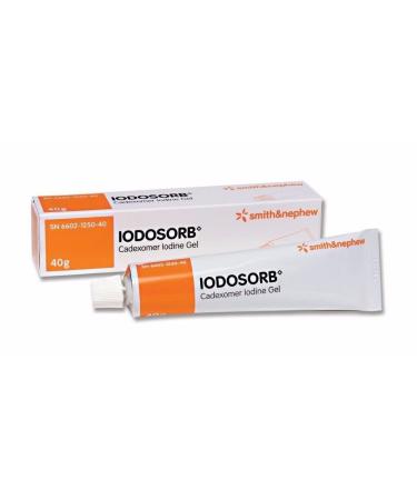 Iodosorb Wound Gel, 40Gm Tube (0.9% Cadexomer Iodine) 1 Count (2 Pack)