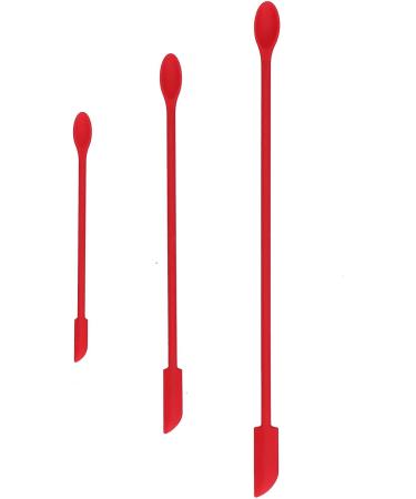 Syrisora Small Spatula - Double Headed Silicone Mini Spatula for Jam Cake Cream & Makeup (Red) | International Shipping - Buy Online on GoSupps.com