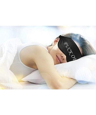 Soft Comfort Sleep Eye Mask for Men and Women - Adjustable Strap, Block Out Light for Travel, Office, Home - Black (Off White) - Buy Online on GoSupps.com