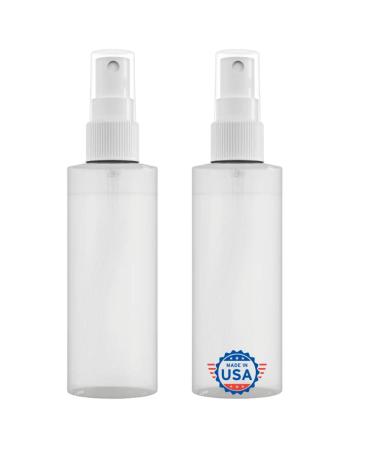 JND Plastic Spray Bottle Fine Mist 2 Oz – Refillable, Reusable, Portable, Travel Size, Leak Proof for Household Use, Essential Oil, Cleaning Solution and Perfume (2 Pack, 60 ml) (2spraybottle) 2oz - 2 pack