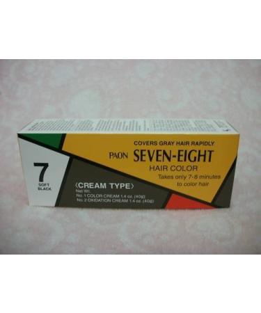 PAON SEVEN-EIGHT CREAMY TYPE HAIR COLOR SOFT BLACK # 7