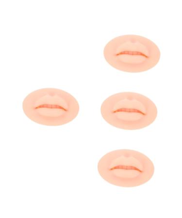 Beavorty 4pcs Beauty Silicone Exercises silicone mold molde de para resina facial eyeliner lips model 7.7x5cmx4pcs As Shownx4pcs