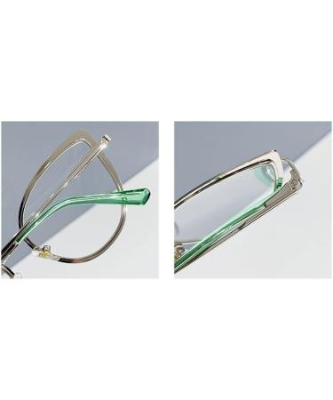 Cat-Eye Blue Light Blocking Reading Glasses - Anti Eye Strain Large Size Purple-Golden +0.00 - Buy Online on GoSupps.com