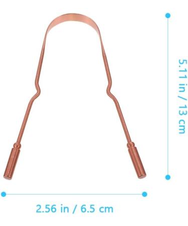 2 Sets Pure Copper Oral Care Scrapers Metal Cleaning Tools for Effective Oral Hygiene - Buy Online on GoSupps.com