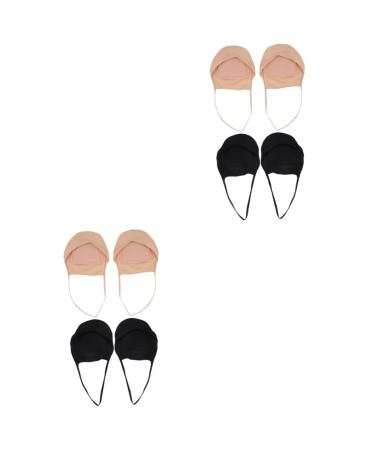 Frcolor socks 4 pairs invisible stocking holder women's sales socks for women half socks for women wardrobe socks women-no-show-casual socks cotton-miss-summer style high-heal socks 17x8cmx2Pcs different colors x 2 pieces