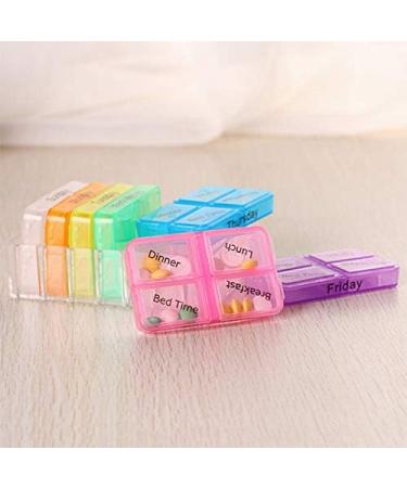 28 Compartment Daily Pill Case | Weekly Pill Organizer for Vitamins & Medications | Travel-Friendly Medication Planner - Buy Online on GoSupps.com