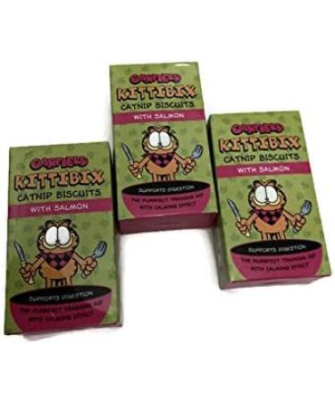 Garfield Salmon Kittibix Catnip Biscuits With Salmon Catnip Treats For Cats 3 Pack Bundle - Buy Online on GoSupps.com