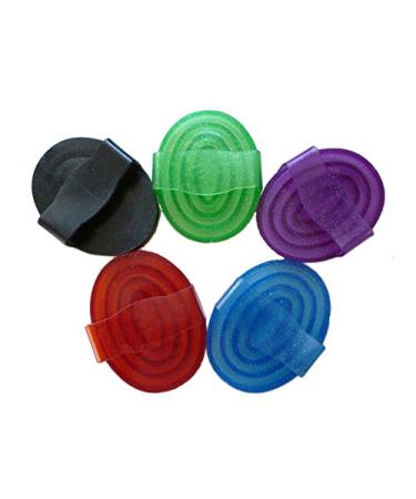 Premium glitter rubber cover in 5 colors absorbs dust and loose hair simultaneous massage for your horse is pleasantly in the hand size 15 x 11.5 cm black