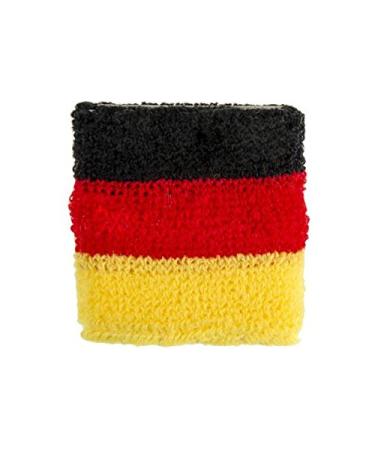 Schnooridoo 12 x Sweatband Germany World Cup European Championship Football 7x7 cm Bracelet Party Favors Children's Birthday Give Away