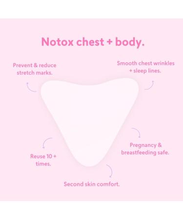 Notox Chest + Body - Nudie Face - 100% Medical Grade Silicone Wrinkle Chest Patch - Reusable Silicone Decolletage Patch To Reduce Sleep Lines and Stretch Marks - Wrinkle Smoothing - Fast Results - Buy Online on GoSupps.com