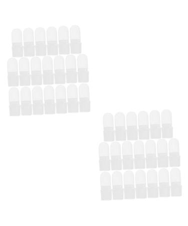 Housoutil 60 Pcs Nail Case French Nail Polish Nail Varnish Shield Nail Polish Covers Nail Polish Protector Prevent Scratches Nail Cover Manicure Polish Para U as Manicure Tools White Plastic 4x2cmx2pcs Whitex2pcs