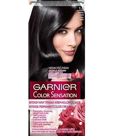 GARNIER - COLOR SENSATION - Permanent hair coloring cream - 1.0 Ultra Onyx Black