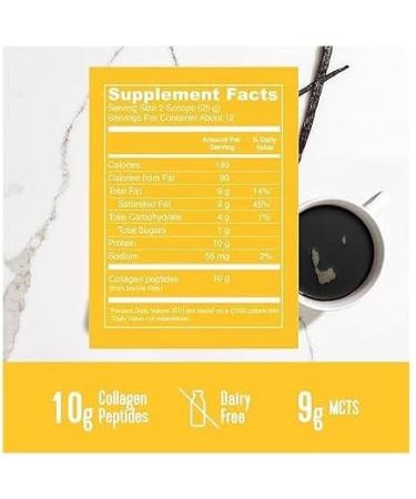 Vital Proteins Collagen Peptides 567g - Hydrolyzed Collagen - 10g per Serving - Unflavored & Collagen Creamer 300g 10 g Collagen Peptides per serving - Vanilla Flavoured - Buy Online on GoSupps.com