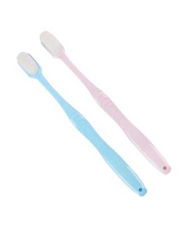 Beavorty 2 pieces cleaning toothbrushes fur toothbrushes design toothbrushes