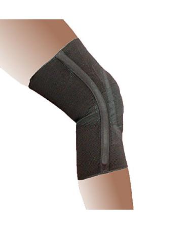 Compression Support Knee Brace with Stays & Visco Patella (XXX-Large Black) XXX-Large Black