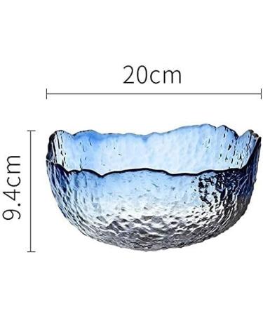 Bowl Blue Glass Fruit Salad Bowl Large Capacity Soup Bowl Dessert Bowl Household Tableware Kitchenware Onecolor - Buy Online on GoSupps.com