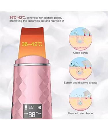 Ultrasonic Skin Scrubber Heater Face Cleaning Spots Dirt Blackhead Remover Whitening Lifting Slimming Cleaner Face Care Tools 45 - Buy Online on GoSupps.com