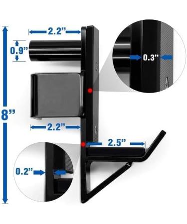 Yes4All Alloy Steel Barbell Holder J-Hooks 2x2 - 1,000 lbs Capacity for Power Rack | Squat Rack Weight Cage Attachments | J-Hook 2x2 Inch - Buy Online on GoSupps.com