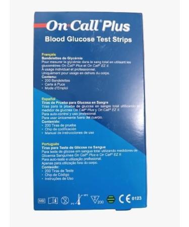 Buy On Call Plus Blood Glucose Test Strips - 200 Strips by Navnihaal | Fast International Shipping - Buy Online on GoSupps.com