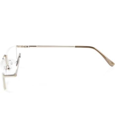 Eyekepper Quality Metal Half-Rim Reading Glasses - Silver +0.75 | Stylish & Comfortable International Shipping - Buy Online on GoSupps.com
