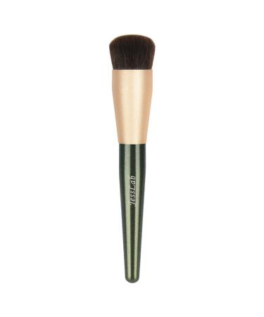 Jesslab Foundation Brush wooden handle Profi make-up brush Foundation Brush smooth make-up face brush for liquid or cream-colored foundation synthetic bristles-1 piece