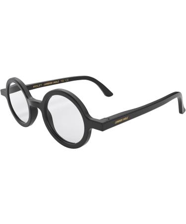 LONDON MOLE Round Reading Glasses 3.0x | Stylish Men's Women's Unisex Readers | Matt Black Frames with Spring Hinges - Buy Online on GoSupps.com