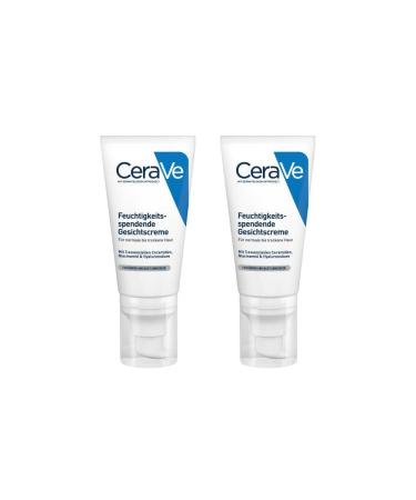 CeraVe Moisturizing Night Cream for Normal to Dry Skin with 3 Essential Ceramides and Hyaluronic Acid 2 x 52 ml