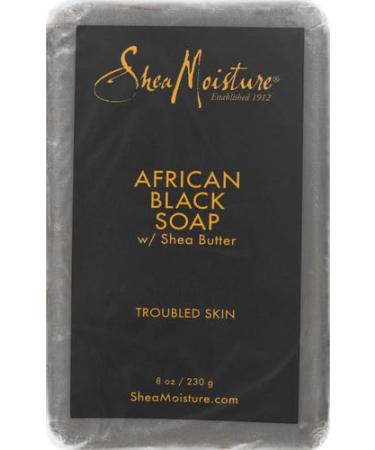 SheaMoisture African Black Soap Bar for Troubled Skin 8 oz (Pack of 2) | Natural Cleanser with Shea Butter International Shipping Available - Buy Online on GoSupps.com