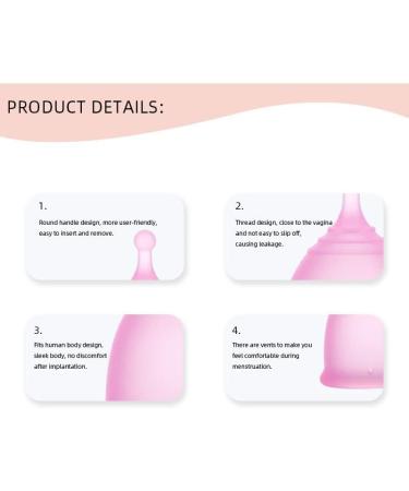Florauspicious Reusable Menstrual Cup Set - 2 Pack (Small Pink) | Eco-Friendly Female Care - Buy Online on GoSupps.com