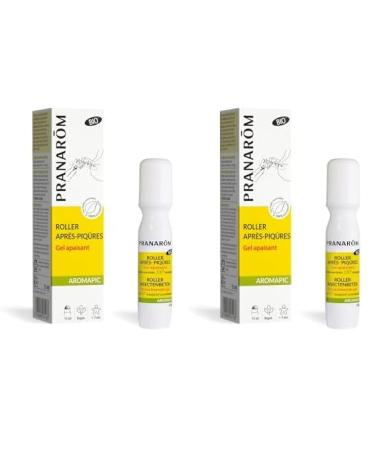 Pranar m Aromapic Roller Apr s-Piqures Bio - Gel Apaisant aux Huiles Essentielles Pures et Naturelles - Format Pratique Aromapic 15 ml (Lot de 2) Roll on