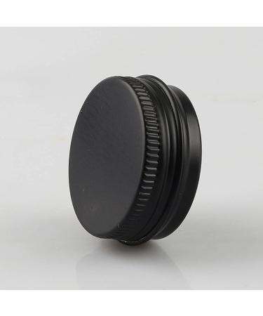 Zeoabsy 10pcs 15ml Matt Black Aluminum Jars Empty Round Doses with Screw Lid for Cosmetics Candles & Ointments + 5 Spatulas & 1 Label - Buy Online on GoSupps.com