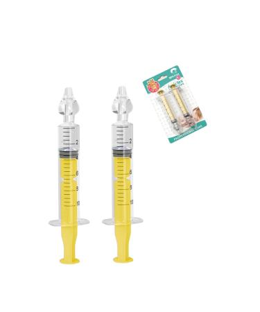 Nasal shower 2 pieces of baby nasal end shower nasal carrier 10 ml of professional nose rinsing nasal wisers for babies reusable portable (yellow)