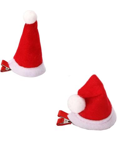 MinnowXY Christmas Hair Clip Hat Santa Hat Duckbill Clips Hat Hair Barrettes Holiday Hair Accessories - Buy Online on GoSupps.com