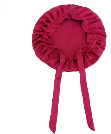 Mulberry Silk Sleep Cap - Red | Soft Silk Bonnet for Hair Care & Protection - Buy Online on GoSupps.com