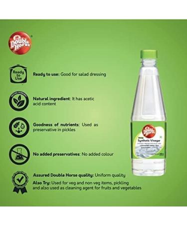 Double Horse Filtered Pure White Vinegar | Boost Immunity | Helps in Digestion | 500ml Pack of 3 - Buy Online on GoSupps.com
