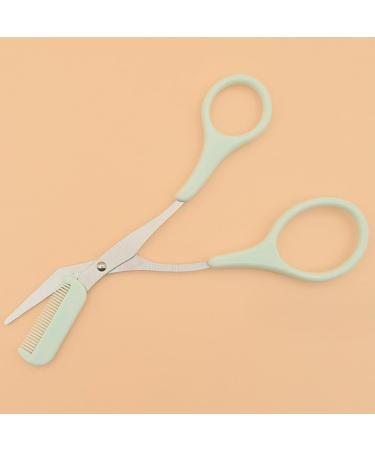 Professional Eyebrow Trimmer Scissors Eyebrow Shear Scissors with Mini Comb and Non Slip Finger Grips All-in-One Shaper Epilator Hair Remover Eyebrow Shaving Scissors Cutter Remover Shaper(Green) - Buy Online on GoSupps.com